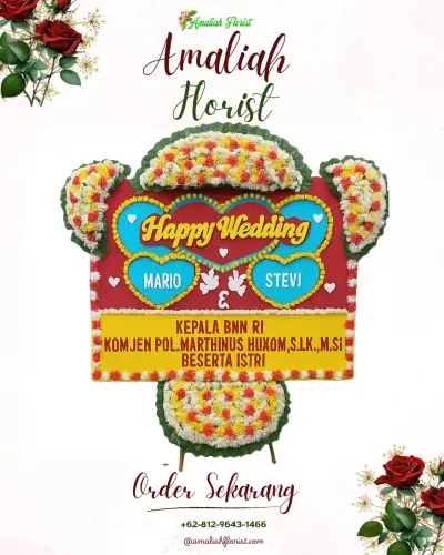 Karangan Papan Bunga Pernikahan di Cimahi Utara